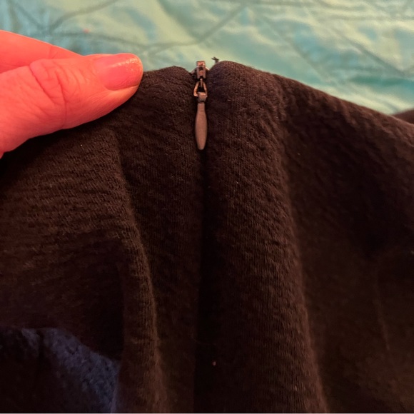 Maeve Knit Mini Wrap Skirt Black Medium - Picture 9 of 12